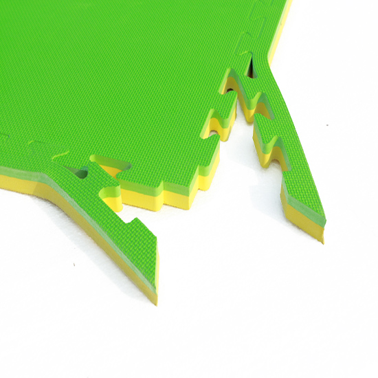 interlocking foam mat green - yellow