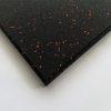 Black Rubber Gym Mat Red Speckles