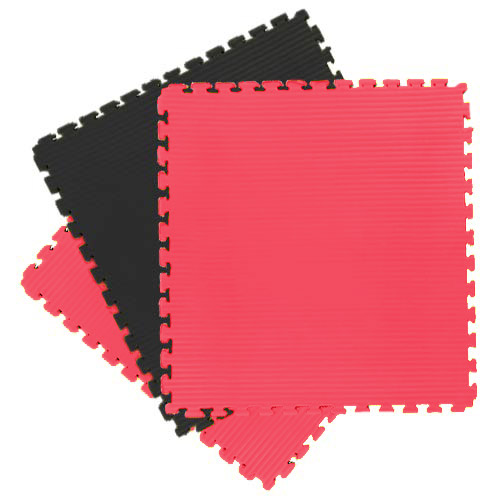 Red tatami jigsaw mats